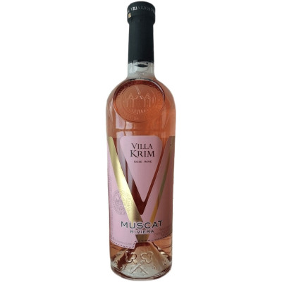 Вино Villa Krim Muscat Riviera розовое полусладкое 12.5%, 750мл