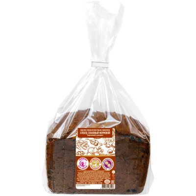 Хлебец Хлебозавод №5 Злаковый ржано-пшеничный формовой нарезанный в упаковке, 400г