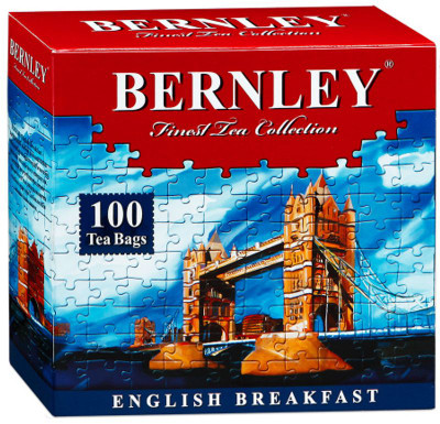 Чай Bernley English Classic чёрный байховый мелкий в пакетиках, 100x2г