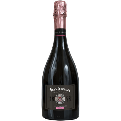 Вино игристое Левъ Голицынъ Наследие Мастера Коронационное розовое брют 11.5%, 750мл
