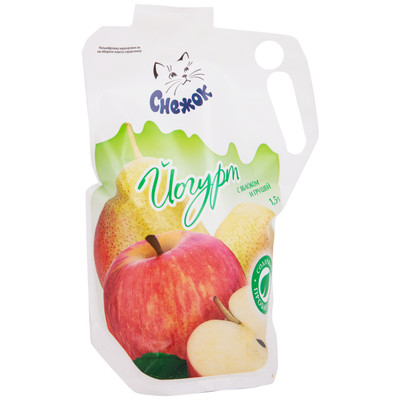 Йогурт Снежок питьевой груша-яблоко 1.5%, 900мл