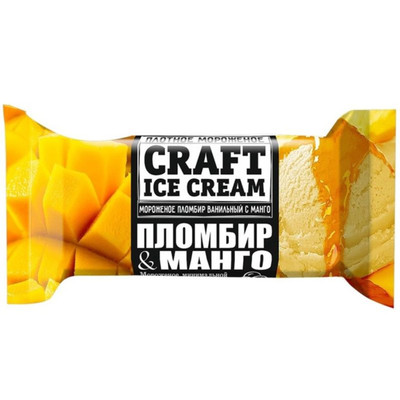 Пломбир Craft Ice Cream с манго 15%, 200г