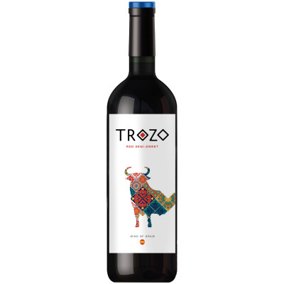 Вино ординарное полусладкое красное Трозо, 750мл