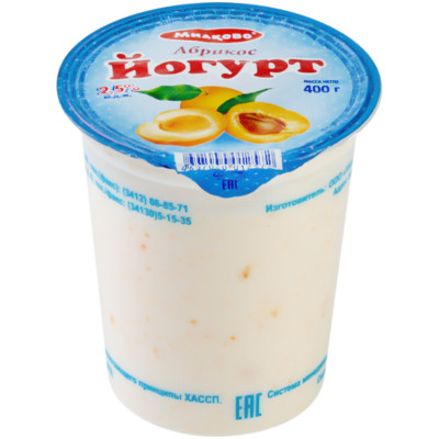 Йогурт Милково абрикос 2.5%, 180г
