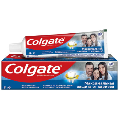 Зубная паста Colgate Максимальная защита от кариеса Свежая мята для укрепления эмали, 100мл
