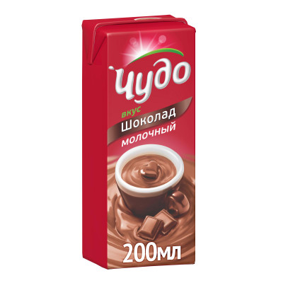 Коктейль молочный Чудо Молочный шоколад 3%, 200мл