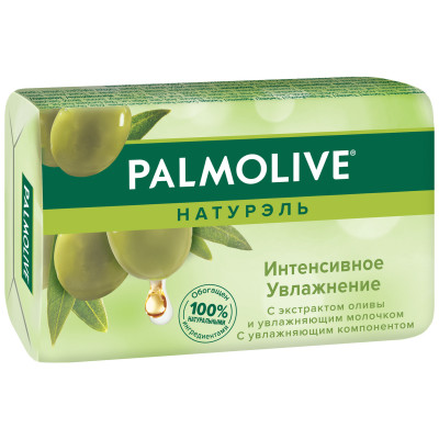 Мыло Palmolive Натурэль туалетное твердое с экстрактом оливы и увлажняющим молочком, 90г