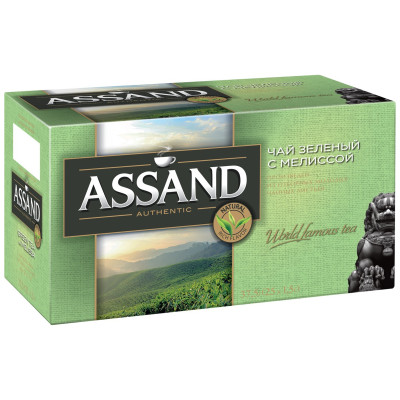 Чай Assand зелёный с мелиссой, 25x1.5г