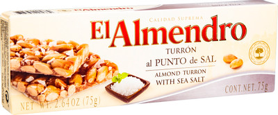 Туррон El Almendro хрустящий миндальный с морской солью, 75г