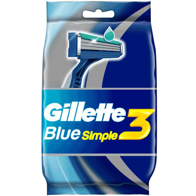 Бритва Gillette Blue Simple3 одноразовая, 8шт
