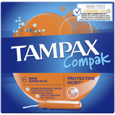 Тампоны Tampax Compak super plus, 16шт
