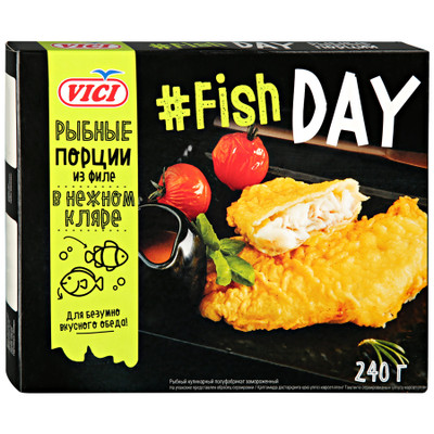 Филе рыбное Vici Fish Day в кляре замороженное, 240г