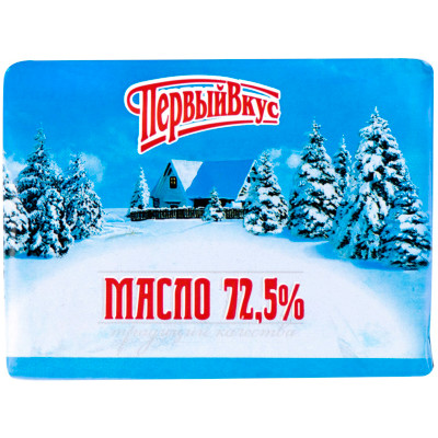 Масло сливочное Первый Вкус Крестьянское 72.5%, 180г
