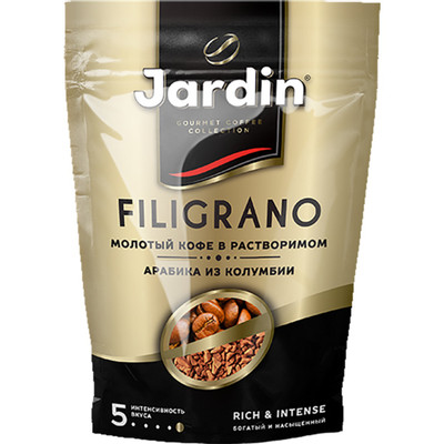 Кофе Jardin Filigrano растворимый с добавлением молотого, 75г