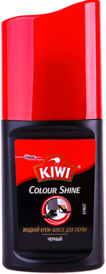 Крем-блеск для обуви Kiwi Colour Shine жидкий чёрный, 50мл