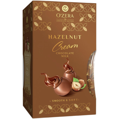 Конфеты Ozera hazelnut cream шоколадные с ореховой начинкой, 200г
