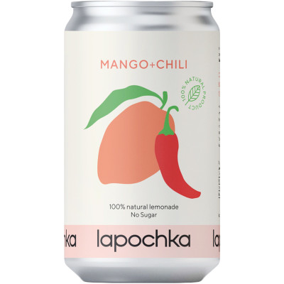 Напиток безалкогольный Lapochka манго-перец чили среднегазированный, 330мл