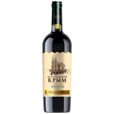 Вино Исторический Крым Бианка-Шардоне белое сухое 12%, 750мл