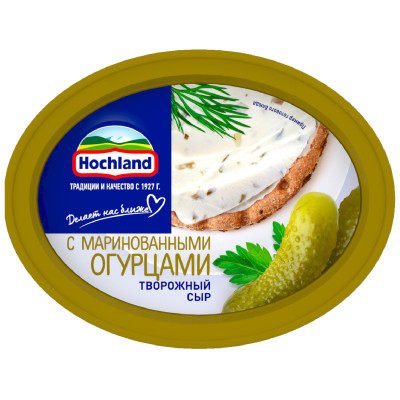 Сыр Hochland творожный с маринованными огурцами 60%, 140г