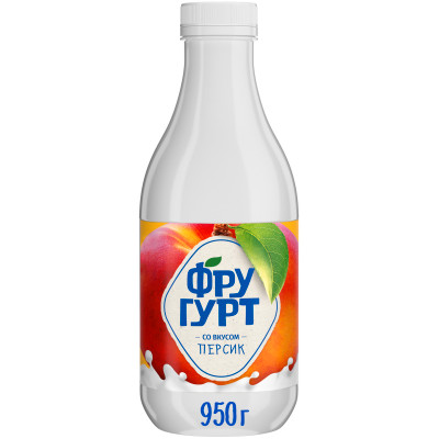 Напиток кисломолочный Фругурт со вкусом персика 1.5%, 950мл