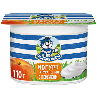Йогурт Простоквашино с персиком 2.9%, 110г