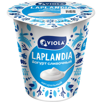 Йогурт «сливочный» viola laplandia,8,5 %, 260 г