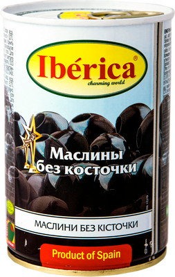 Маслины чёрные Iberica без косточки, 420г