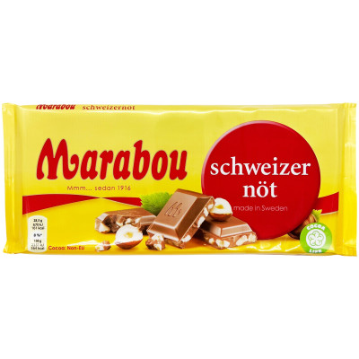 Шоколад Marabou Дробленный Фундук молочный, 200г
