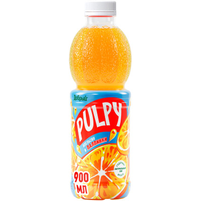 Напиток сокосодержащий Pulpy Апельсин, 900мл
