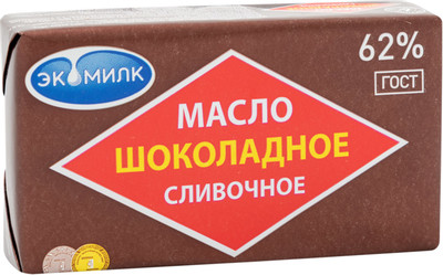 Масло сливочное Экомилк Шоколадное 62%, 180г