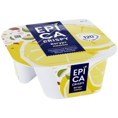 Йогурт Epica Crispy лимон 8.6%, 140г