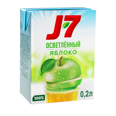 Сок J-7 Зеленое яблоко, 200мл