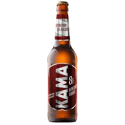 Пиво Кама светлое 8%, 450мл