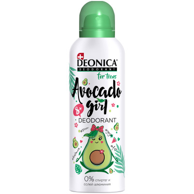 Дезодорант Deonica For Teens Avocado Girl для девочек спрей, 125мл