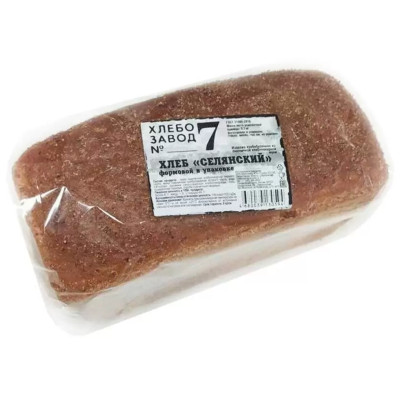 Хлеб Хлебозавод №7 Селянский заварной формовой 1 сорт, 500г