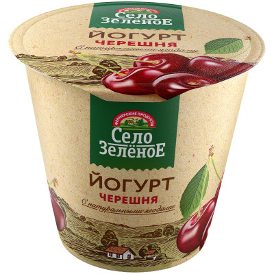 Йогурт Село Зелёное черешня 3.5%, 120г