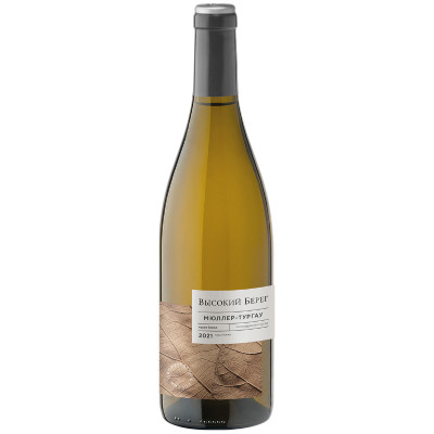 Вино Высокий Берег Мюллер-Тургау белое сухое 13%, 750мл
