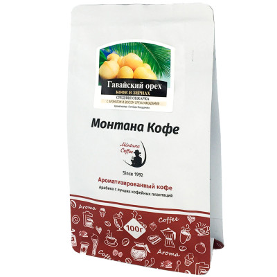 Кофе Монтана лесной орех в зёрнах ароматизированный, 100г