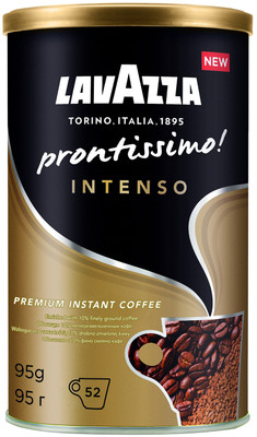 Кофе Lavazza Prontissimo Intenso растворимый с добавлением молотого, 95г