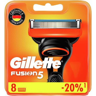 Кассеты для бритья Gillette Fusion 5 сменные, 8шт