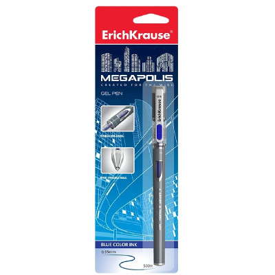 Ручка Erichkrause Megapolis Gel гелевая синий 0,5мм