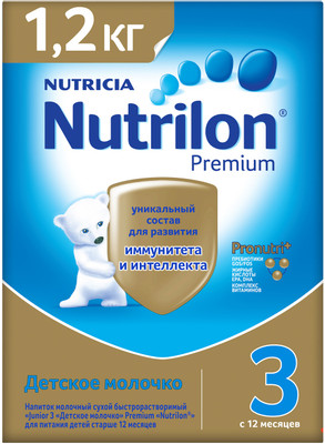Смесь Nutrilon 3 Premium Junior молочная с 12 месяцев, 1.2кг