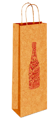 Пакет Арт Дизайн подарочный О!вино крафт