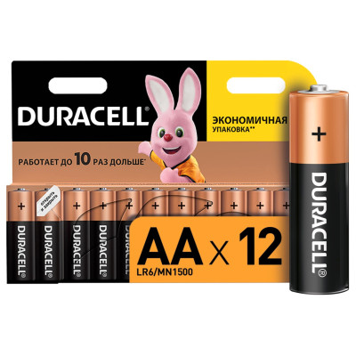 Батарейки Duracell АА LR6 MN1500, 12шт