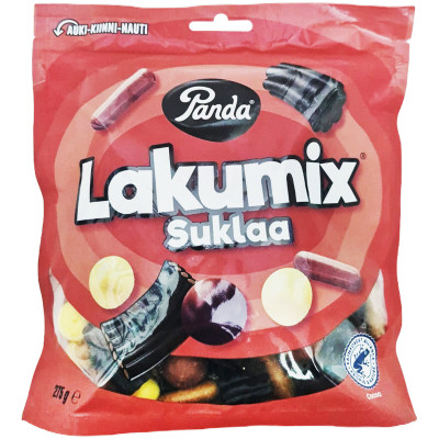 Конфеты лакричные Panda Lakumix Suklaa ассорти, 275г