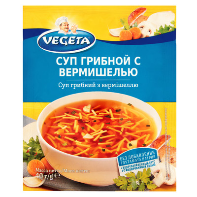 Суп Vegeta грибной с вермишелью, 40г