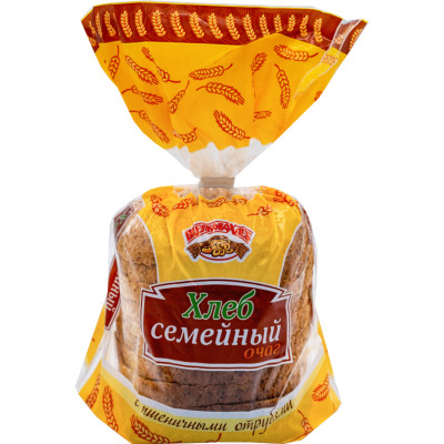 Хлеб Щелковохлеб Семейный очаг с пшеничными отрубями, 240г