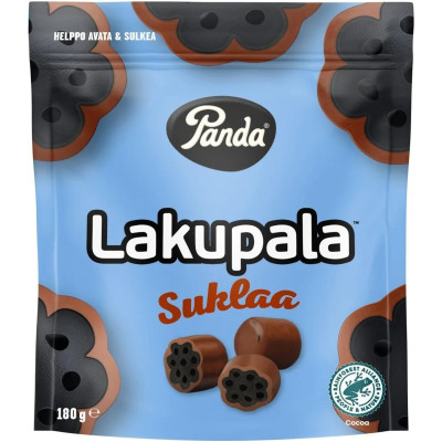 Конфеты Panda Lakupala лакричные в молочном шоколаде, 180г