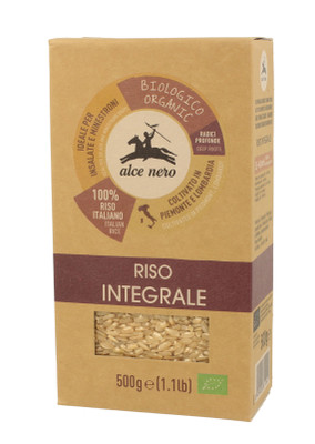 Рис Alce Nero Baldo Integrale коричневый нешлифованный, 500г