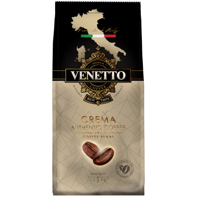 Кофе Venetto Crema натуральный жареный в зёрнах, 1кг